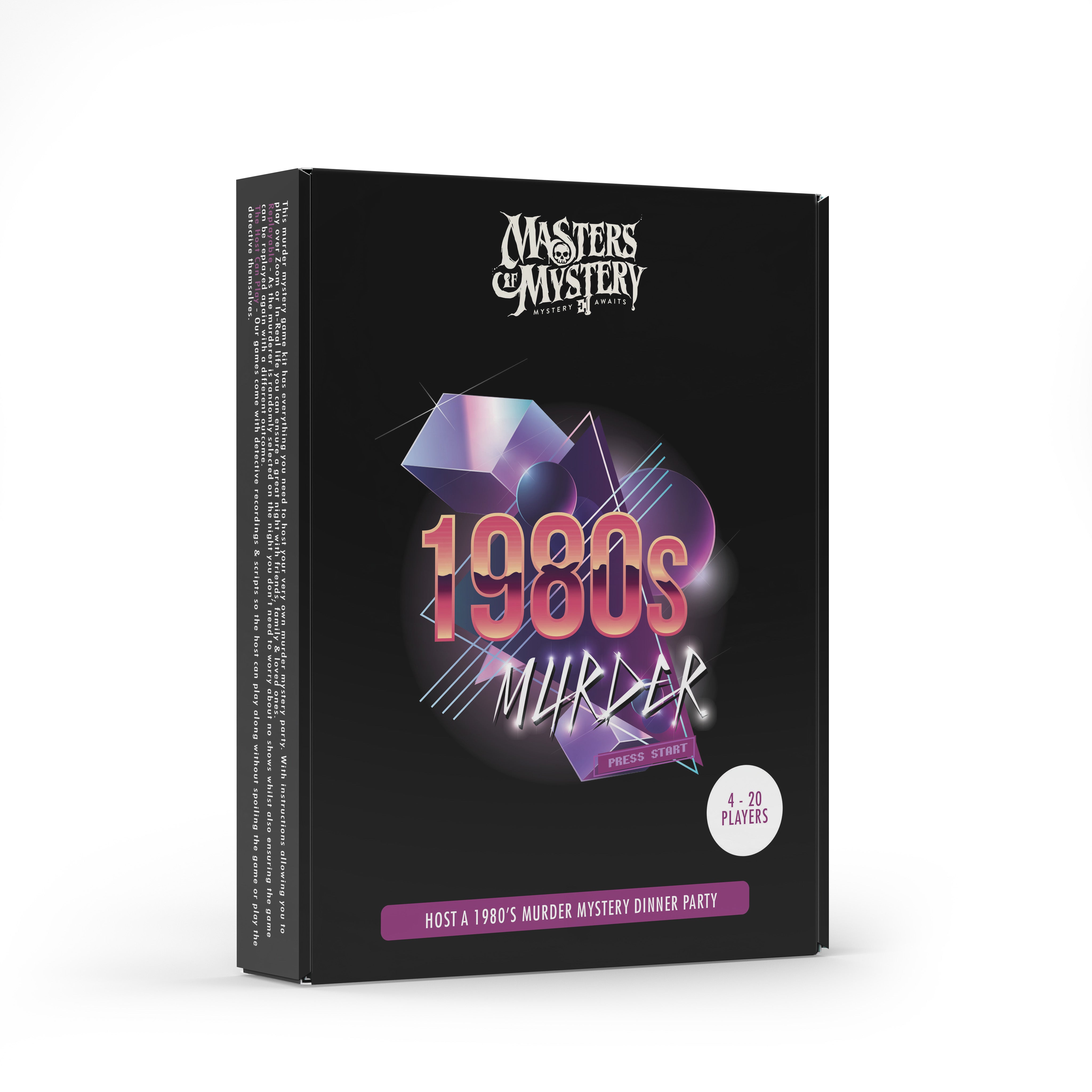 1980s Murder Mystery game box, angled