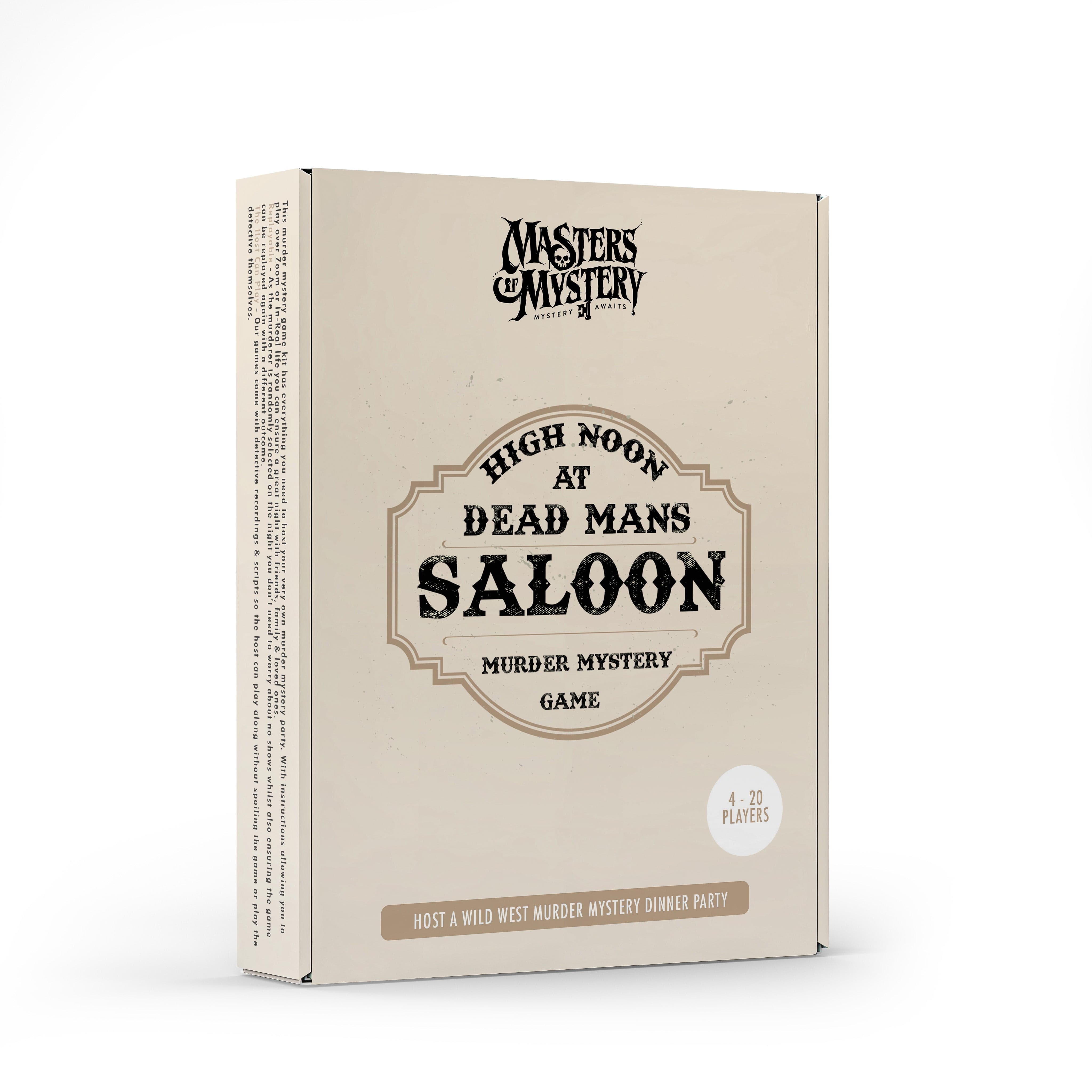 Wild West Cowboy murder mystery game box, angled — image 2