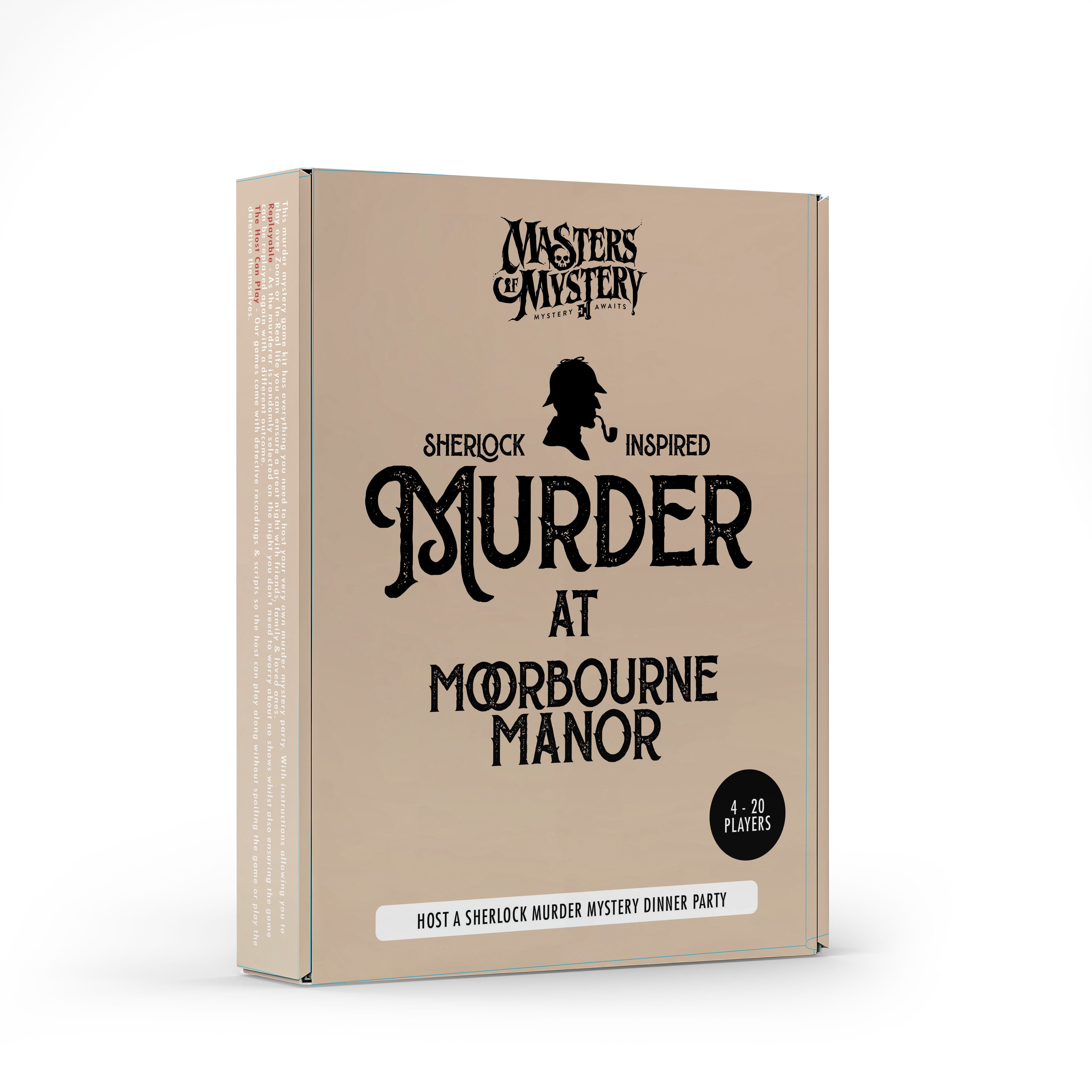 Sherlock Holmes Murder Mystery game box, angled
