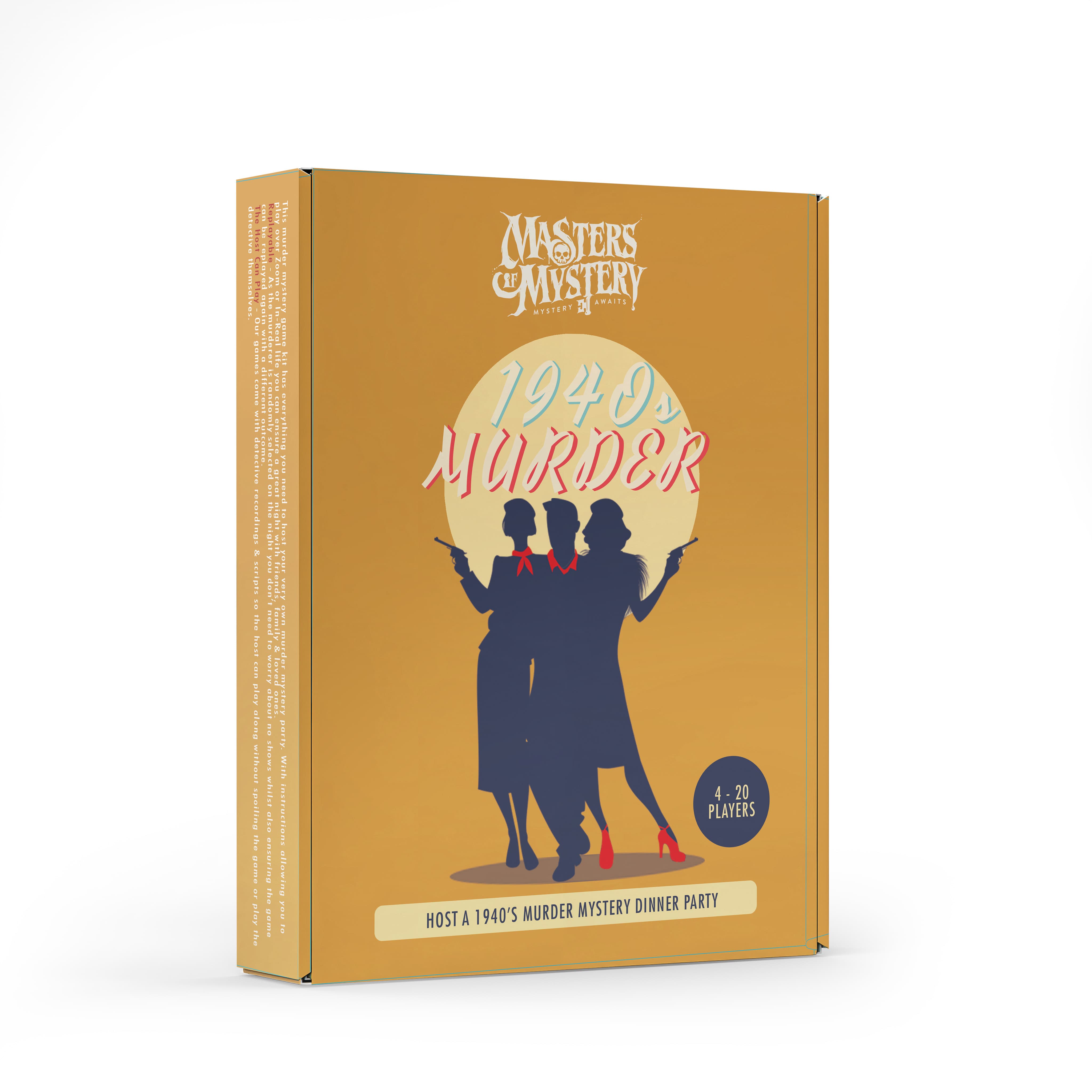 1940s Murder Mystery game box, angled