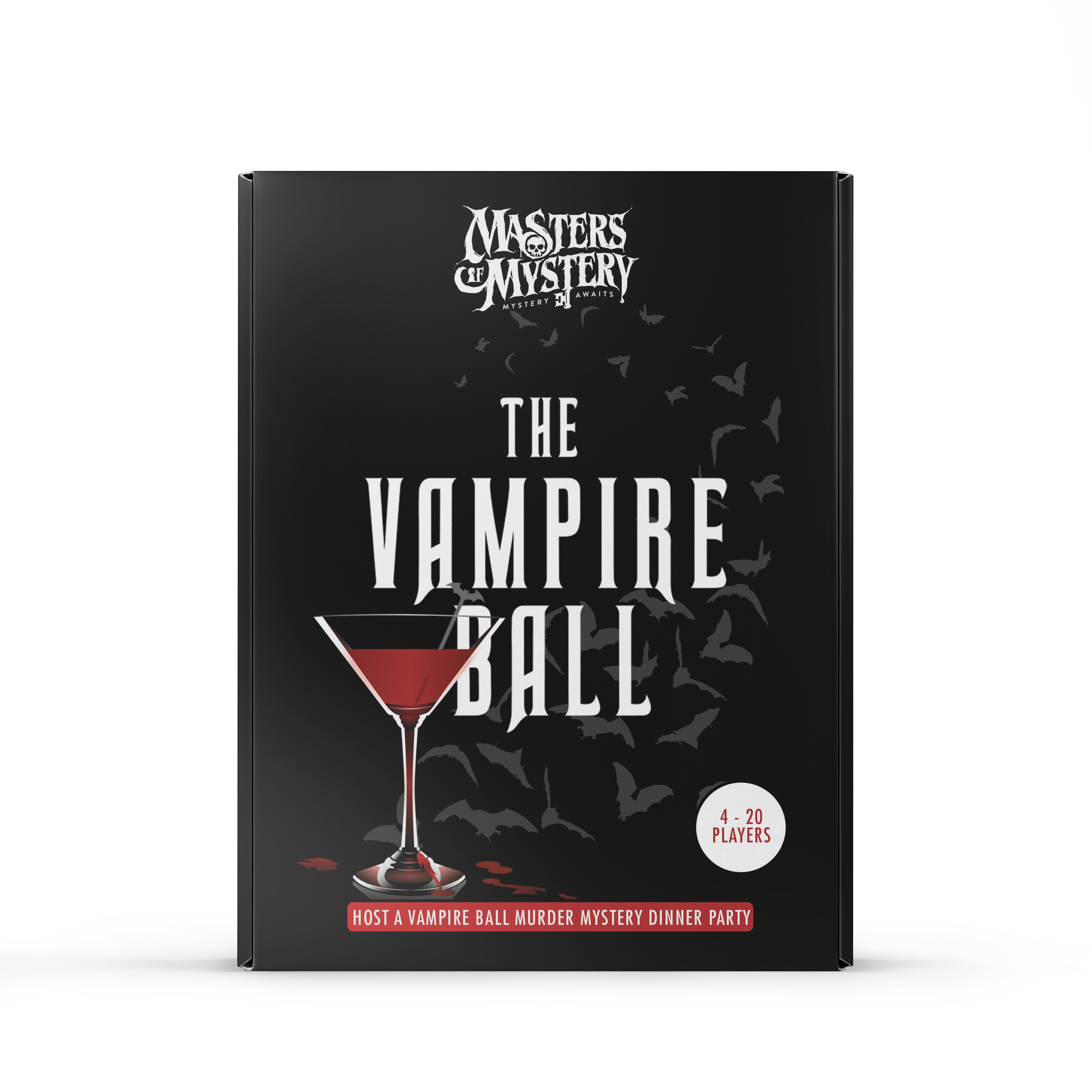 Vampire Ball murder mystery game box, front