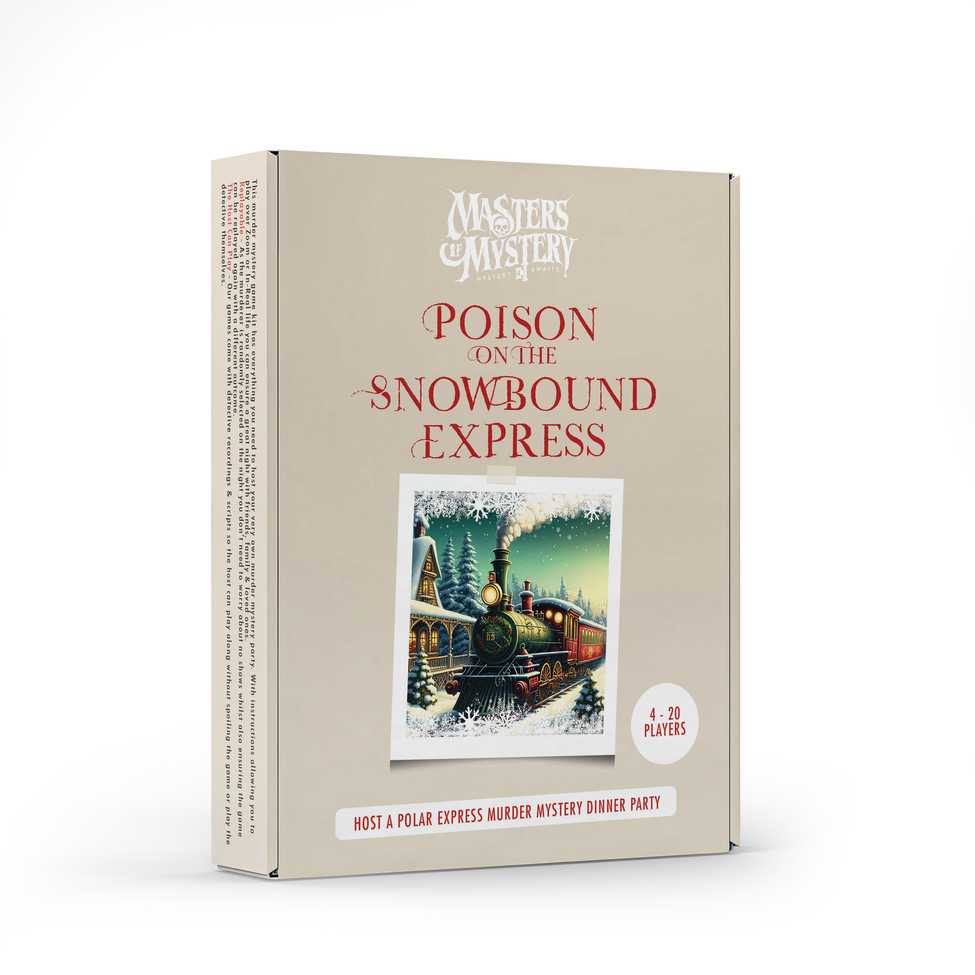 Polar Express Murder Mystery game box, angled