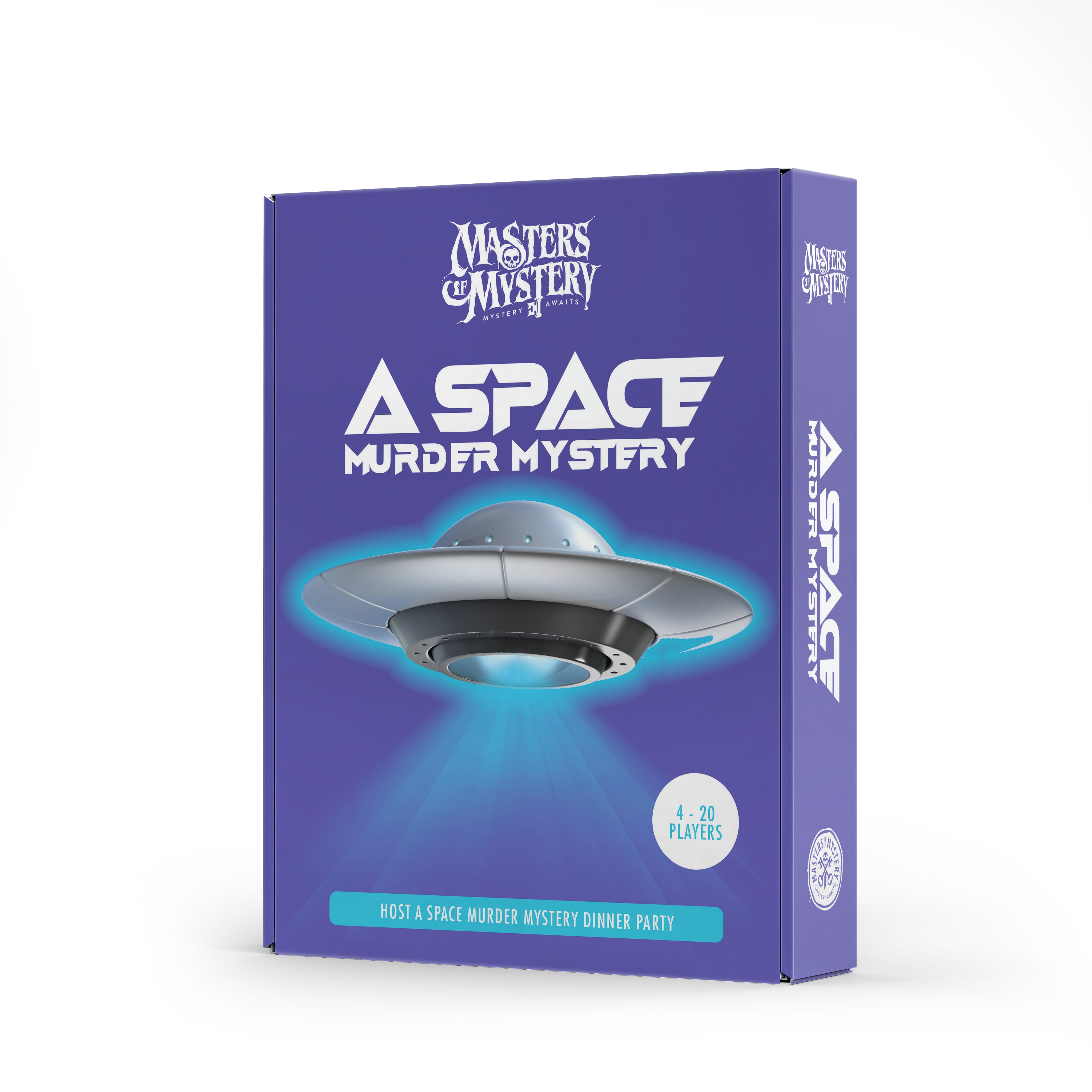 Space Murder Mystery game box, spine