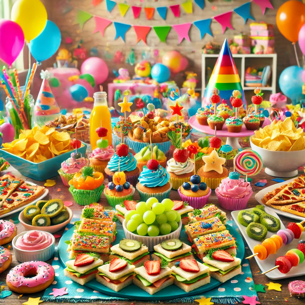 A light-hearted Children's Party Dinner and Drinks Menu