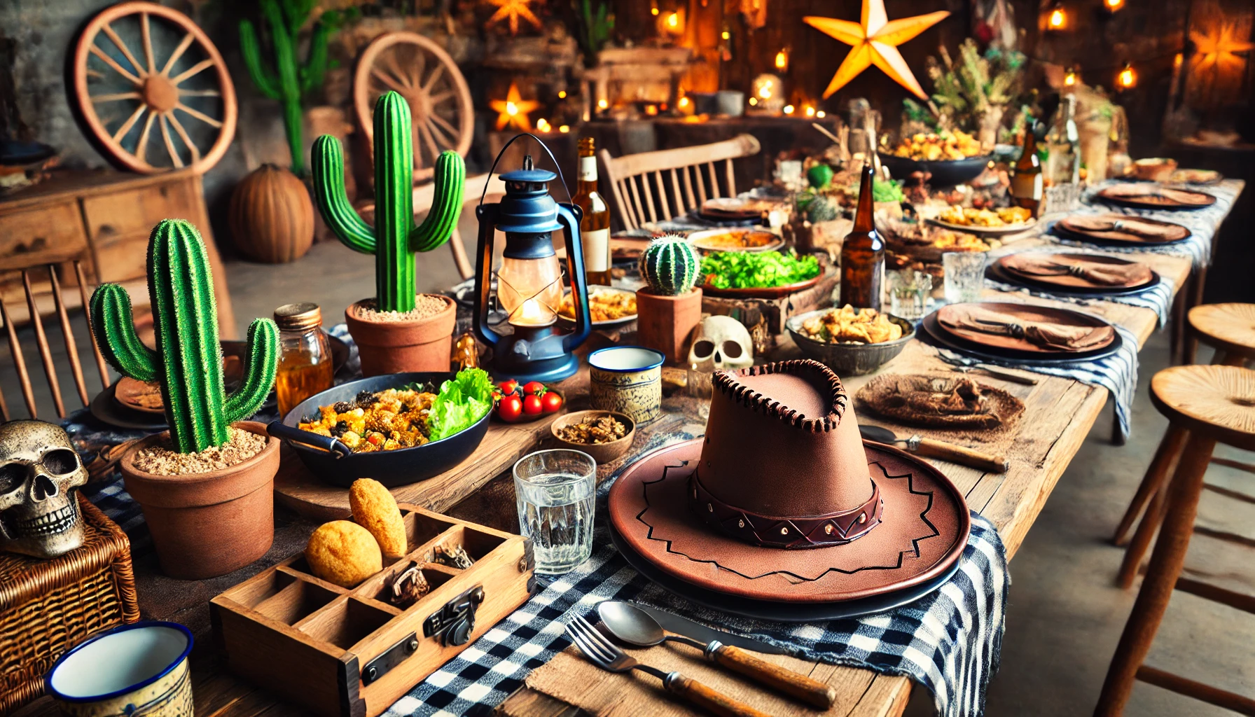 Wild West Themed Dinner and Drinks Menu: A Rootin' Tootin' Feast