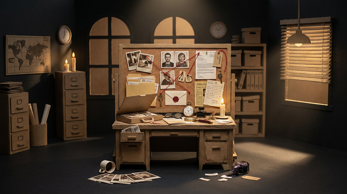 Cold case detective evidence room