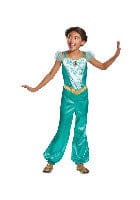 Disney Aladdin Jasmine Fancy Dress Costume with Jumpsuit and Cameo