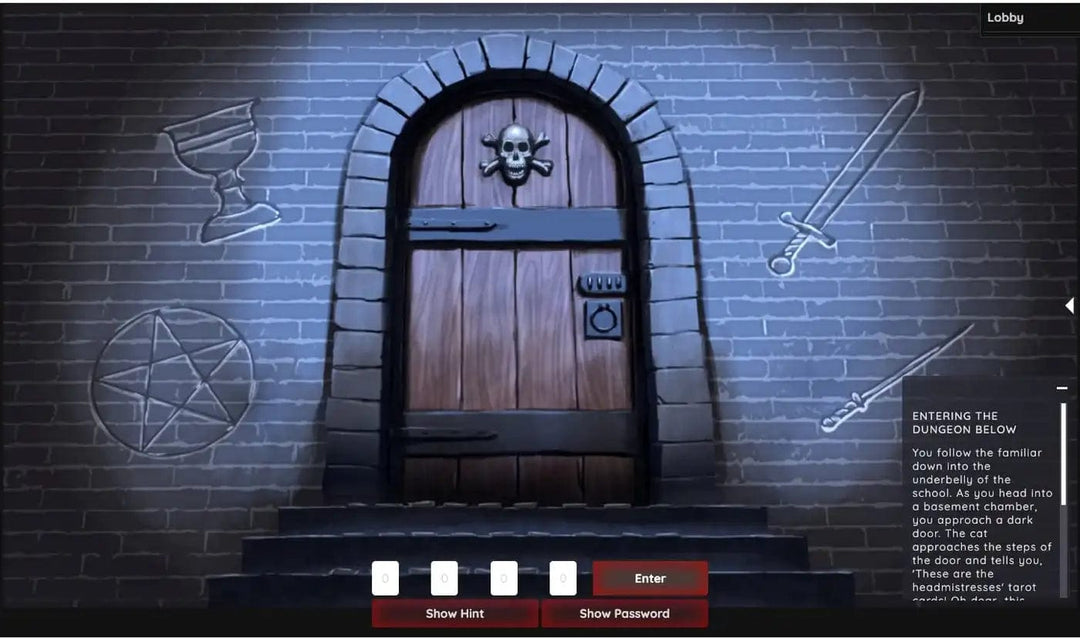 Online-Escape-Room-Spiel zum Thema Zauberer – Der Fluch von Vendrick