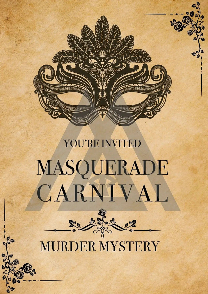 Masquerade Ball/Carnival Murder Mystery Host Your Own Game Kit
