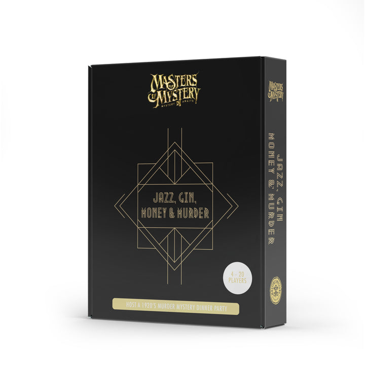 1920s Murder Mystery game box, spine view