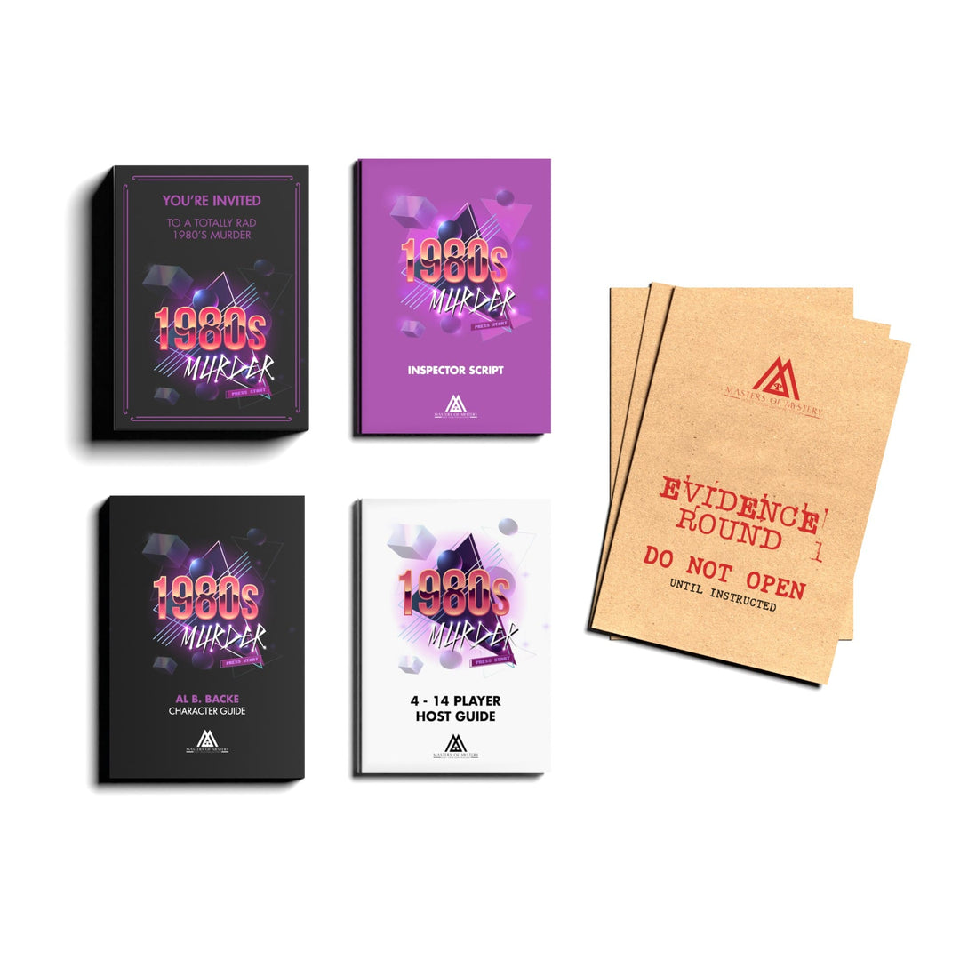 1980s Murder Mystery Game Kit - Physical Game
