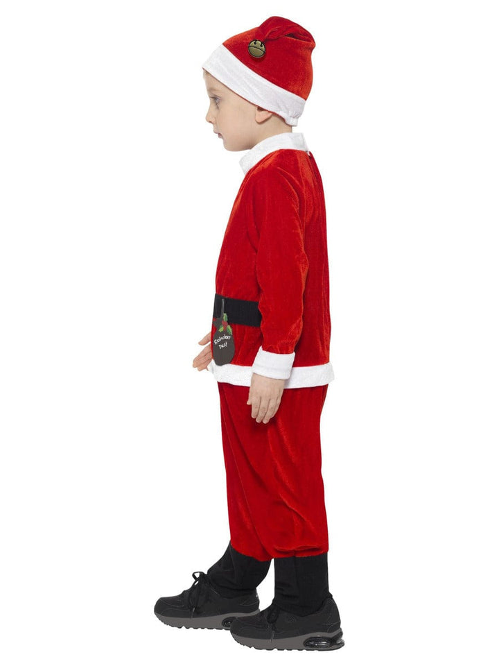 Santa Toddler Costume for Fancy Dress - Red & White Jumpsuit with Hat