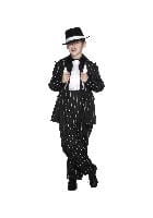 Black Zoot Suit Costume with Jacket, Trousers & Braces - Fancy Dress Outfit