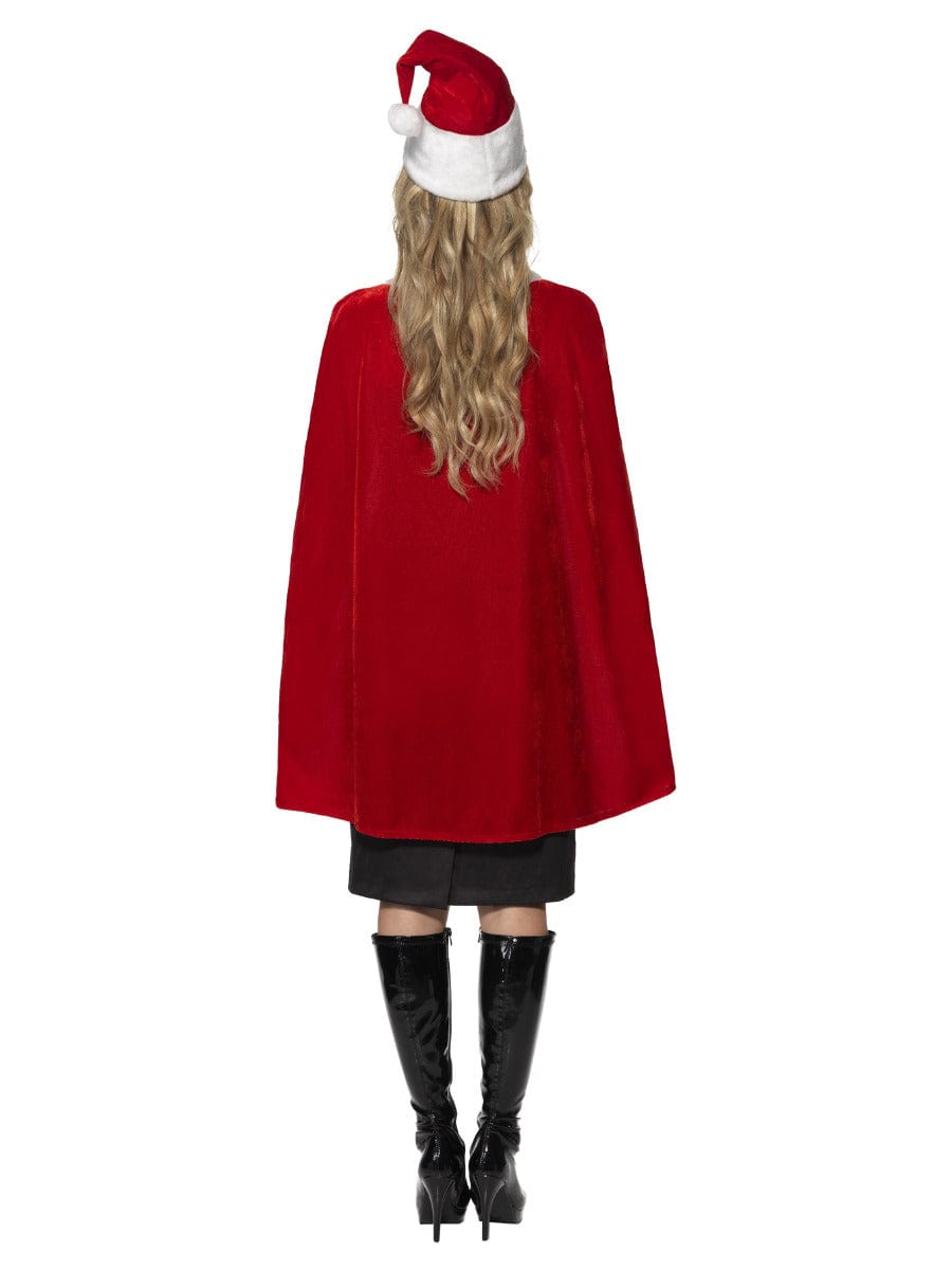 Deluxe Santa Kit for Fancy Dress - Red Cape & Hat Set