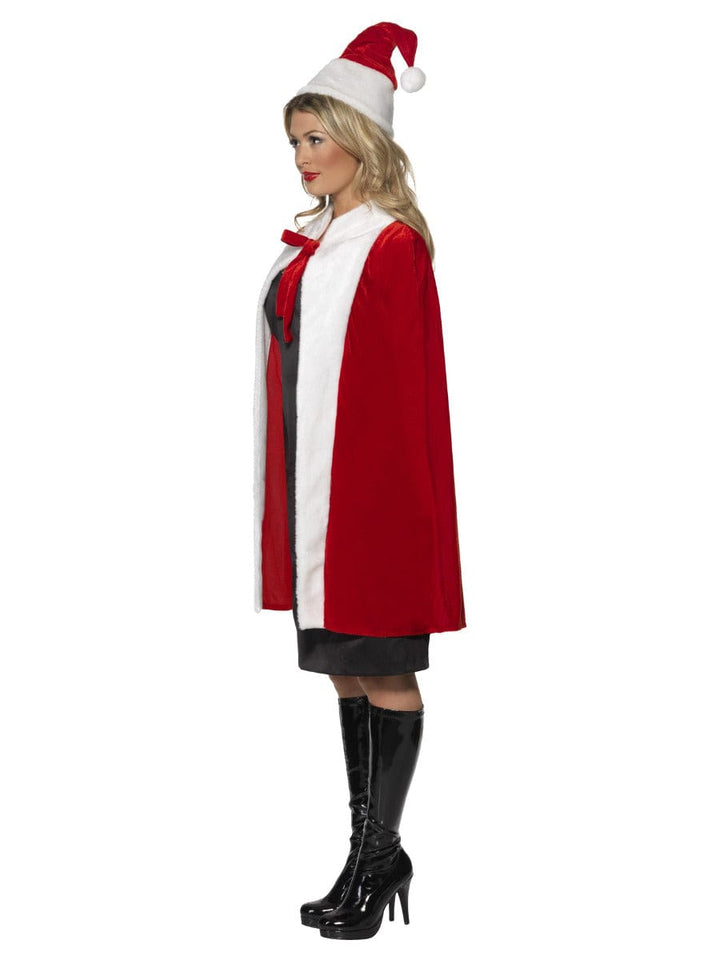 Deluxe Santa Kit for Fancy Dress - Red Cape & Hat Set