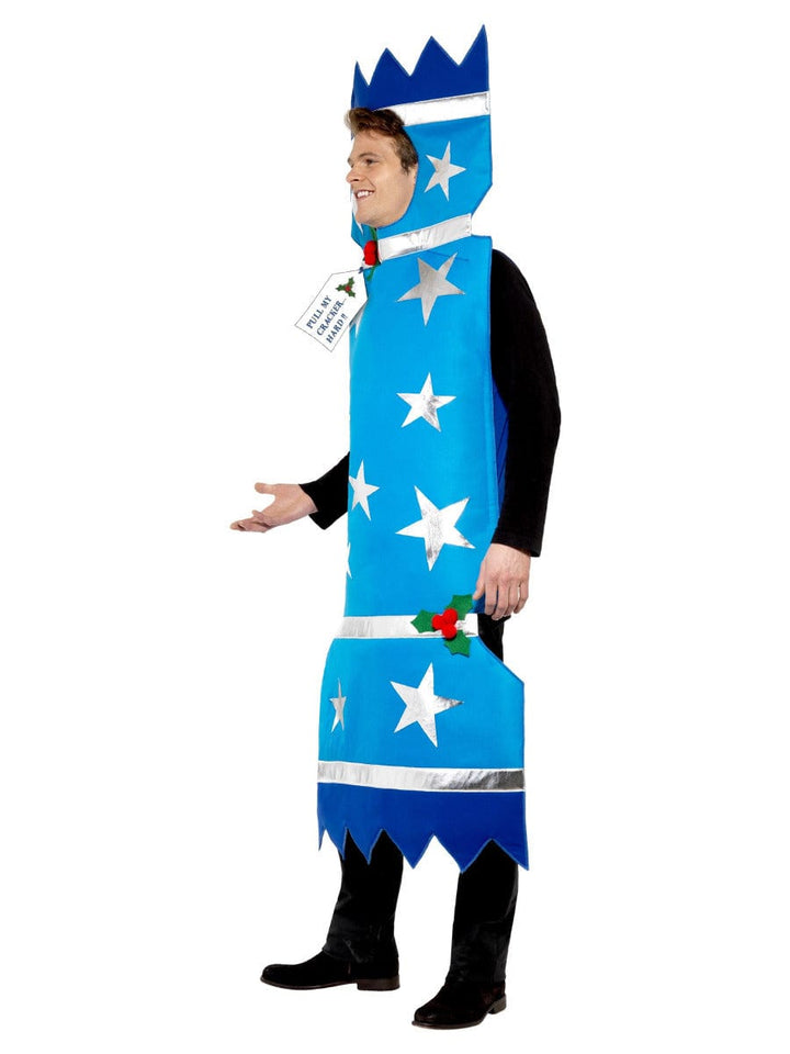 Blue Christmas Cracker Fancy Dress Costume with Tabard - Festive Party Outfit