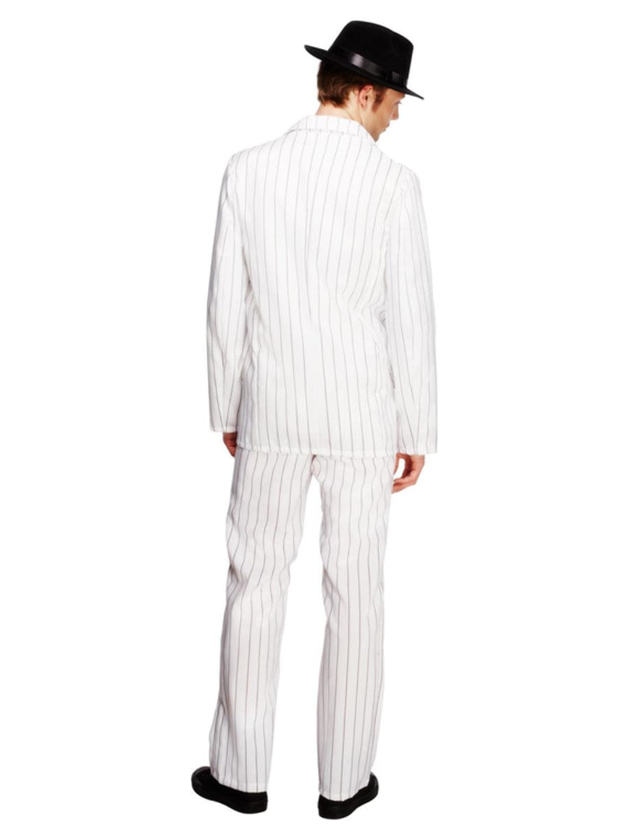 Fever Gangster Costume in White - Jacket, Trousers & Tie - Fancy Dress Outfit