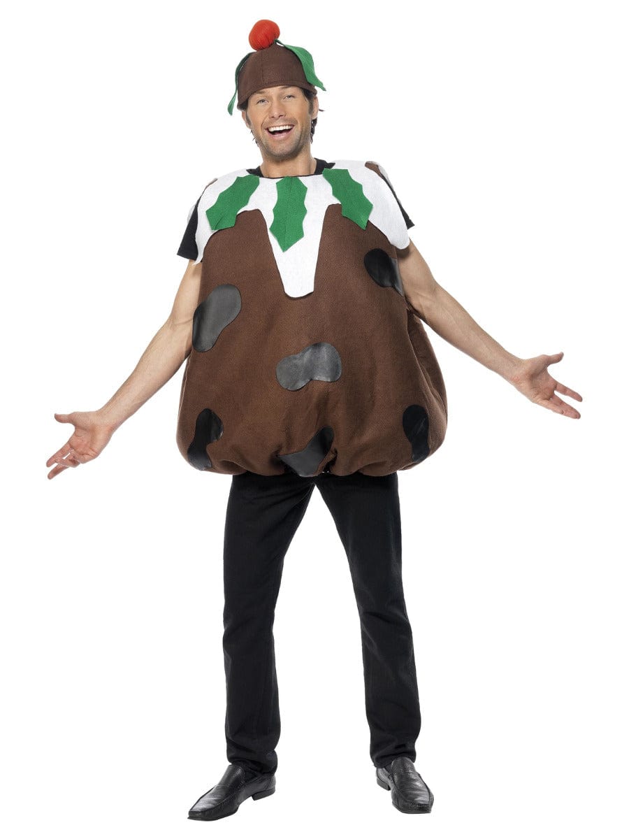 Brown Christmas Pudding Fancy Dress Costume with Tabard & Hat