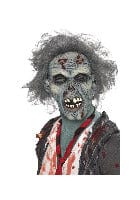 Grey Decaying Zombie Mask - Latex Overhead Fancy Dress Costume Accessory