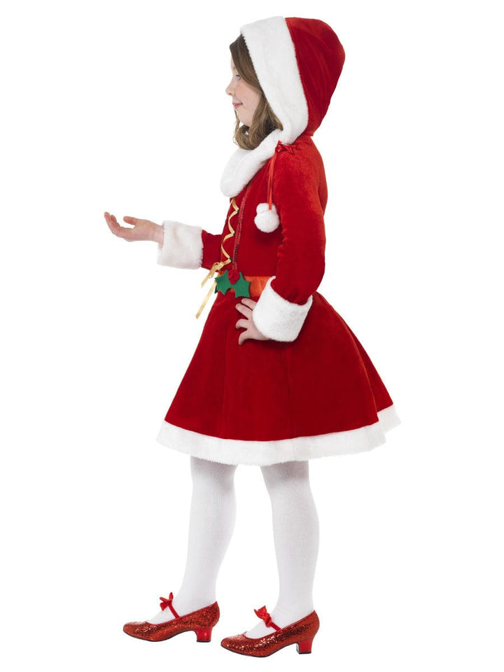 Red Little Miss Santa Costume for Girls - Festive Fancy Dress Dress