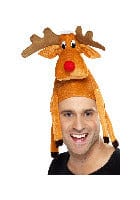 Fancy Dress Reindeer Hat in Brown - Festive Costume Accessory