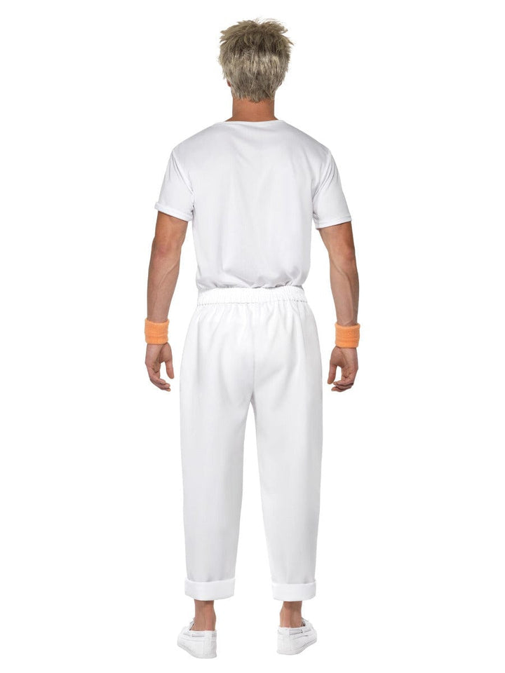 80s Fancy Dress Costume in White with Top & Trousers - Retro Party Outfit