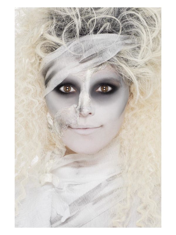 Fancy Dress Smiffys Make-Up FX Mummy Kit White Liquid Latex Horror Flesh Bandage Crayons