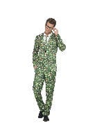 Green Brussel Sprout Fancy Dress Suit with Jacket, Trousers & Tie - Perfect for Costume Parties