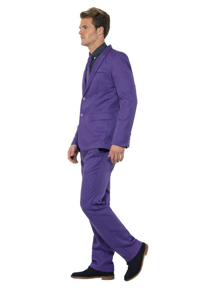 Fancy Dress Purple Suit with Jacket, Trousers & Tie - Mens Costume