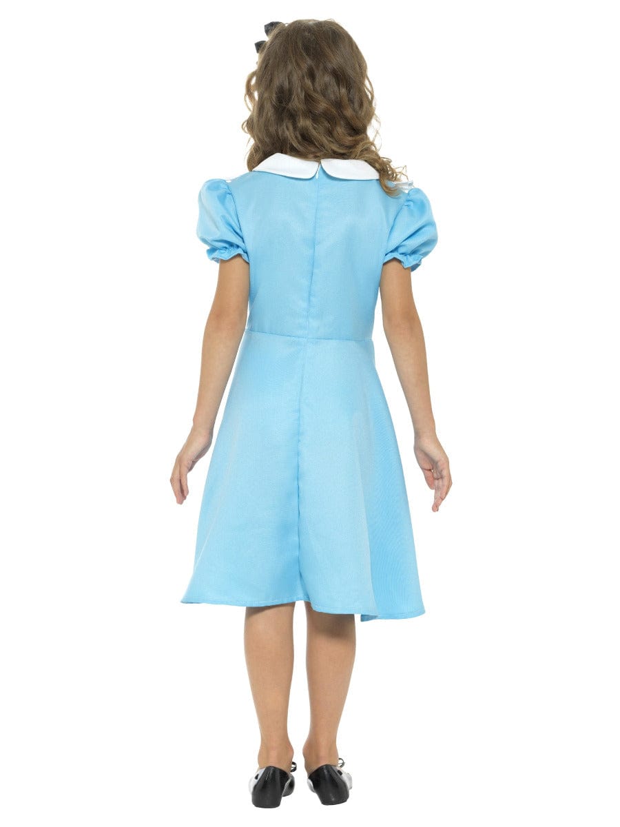 Wonderland Princess Costume in Blue with Dress, Apron, and Headband - Fancy Dress