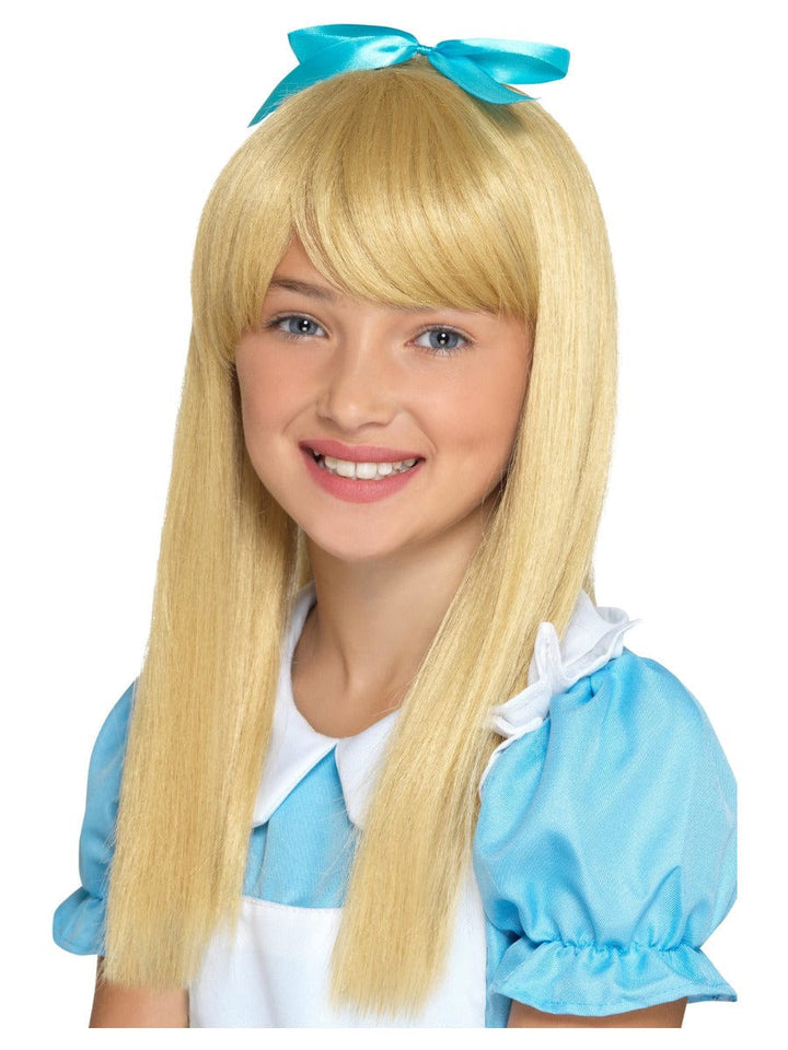 Blonde Wonderland Princess Wig for Kids - Fancy Dress Costume