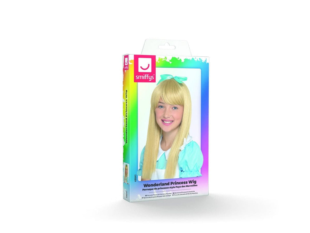 Blonde Wonderland Princess Wig for Kids - Fancy Dress Costume