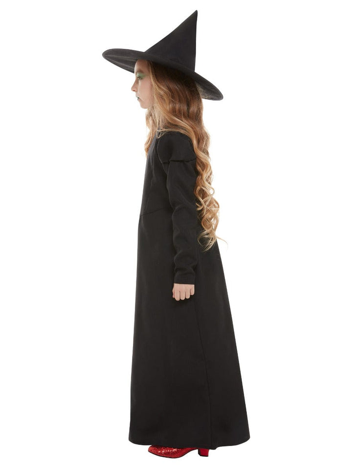 Wicked Witch Girl Costume in Black with Dress and Hat - Perfect Fancy Dress Outfit