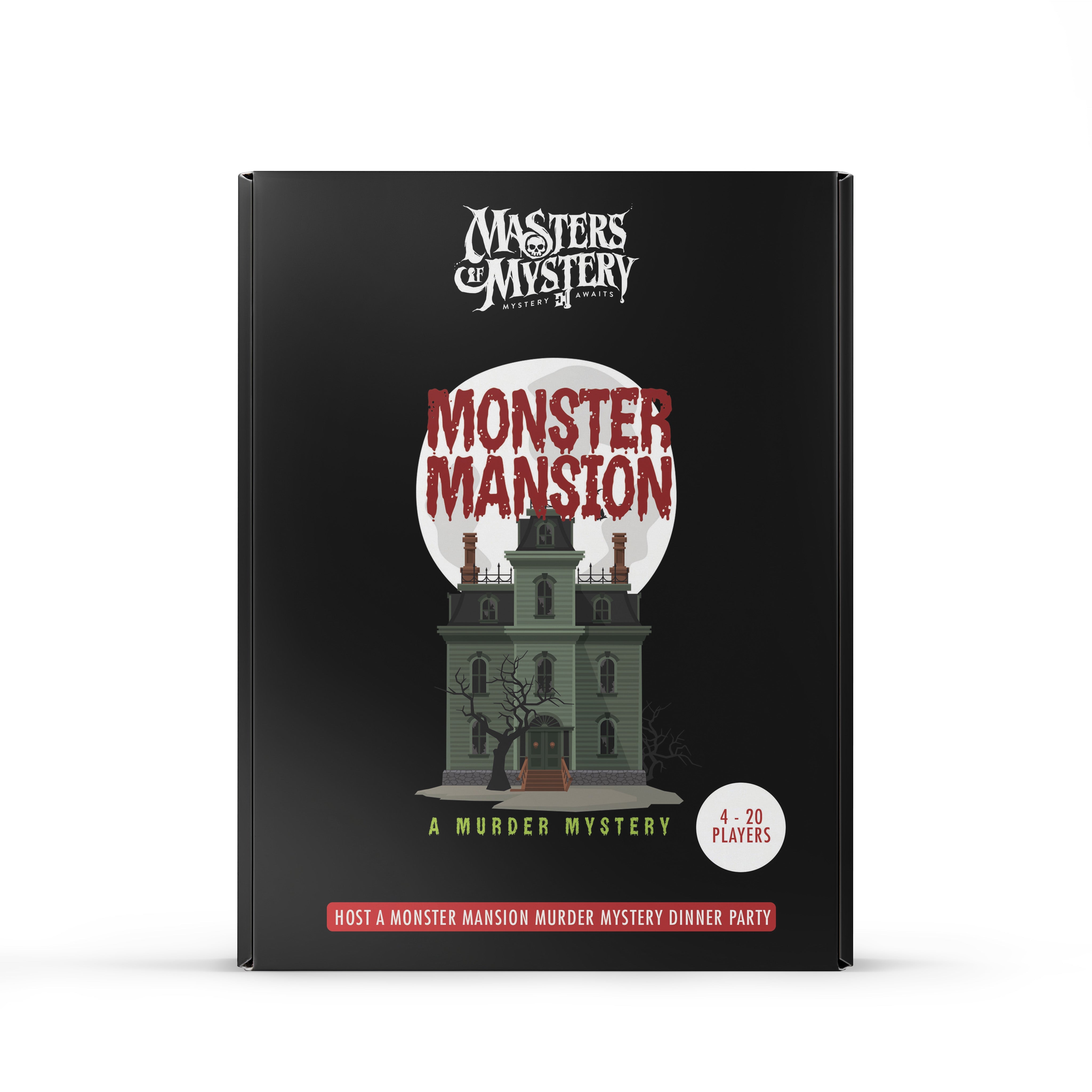 Haunted House murder mystery game box, front