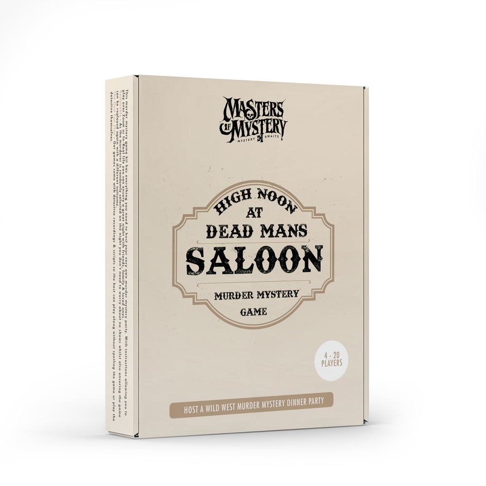 Wild West Cowboy Murder game box, angled