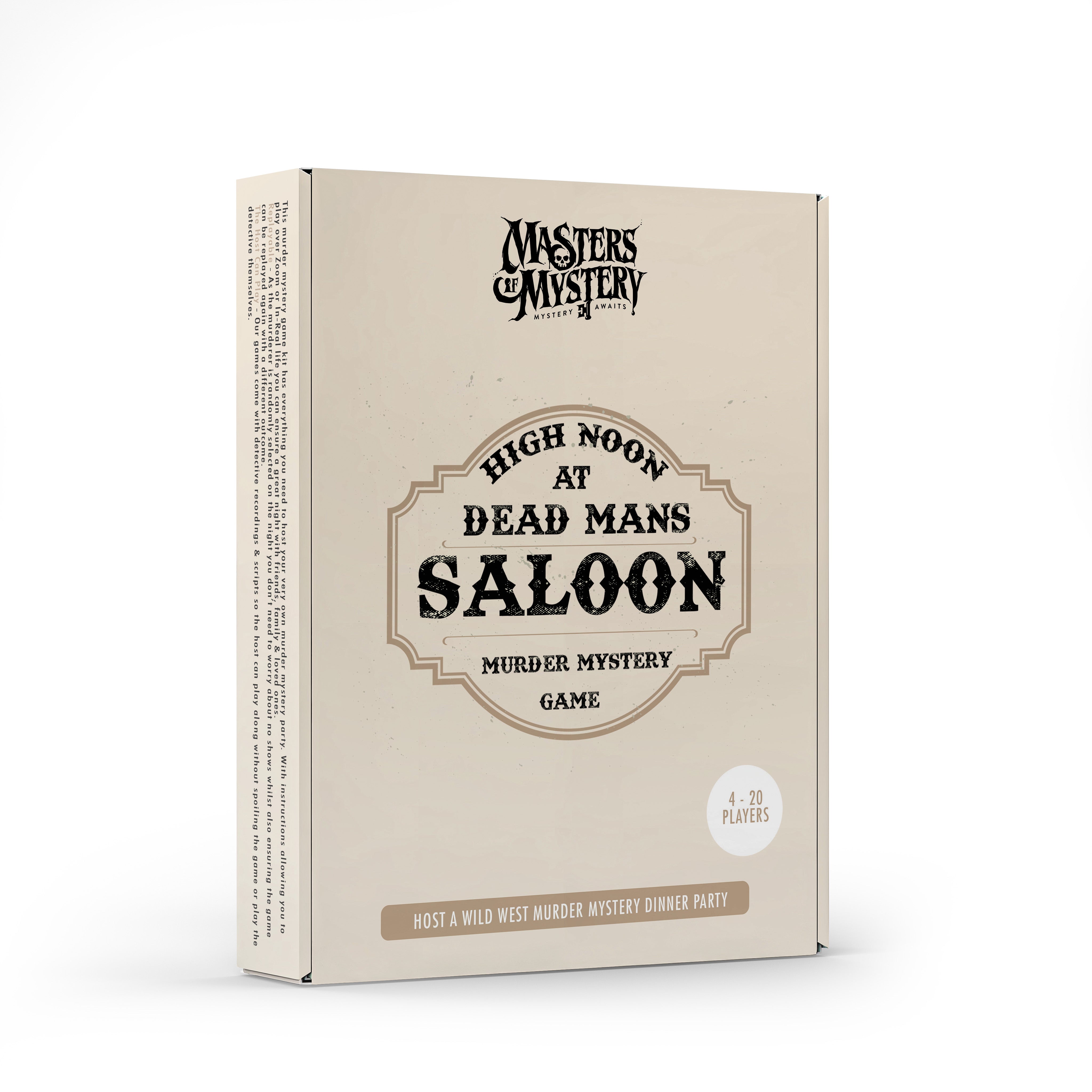 Wild West Cowboy Murder game box, angled