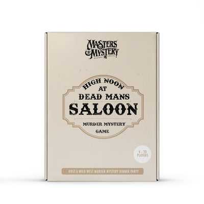 Wild West Cowboy Murder murder mystery game box, front