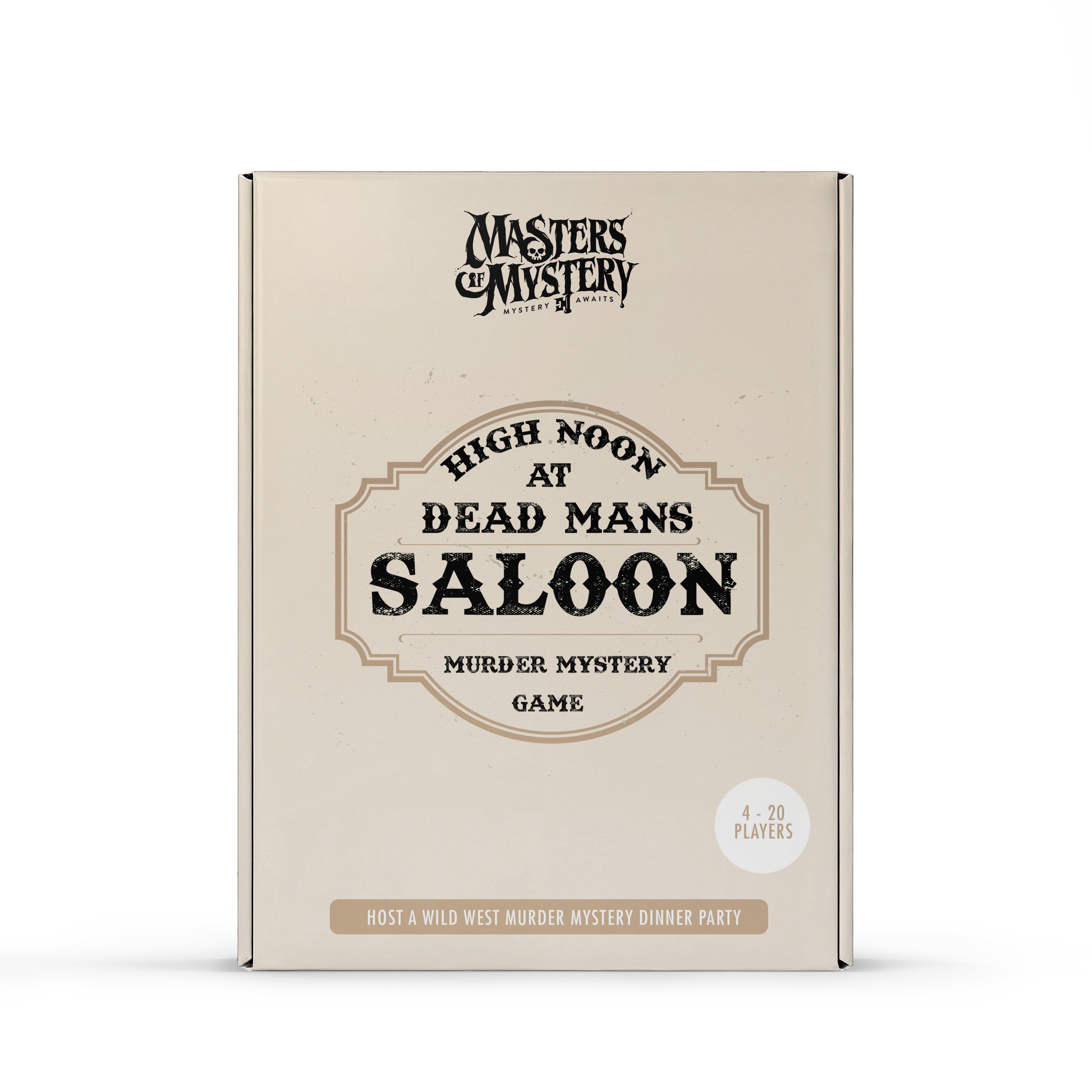 Wild West Cowboy Murder murder mystery game box, front