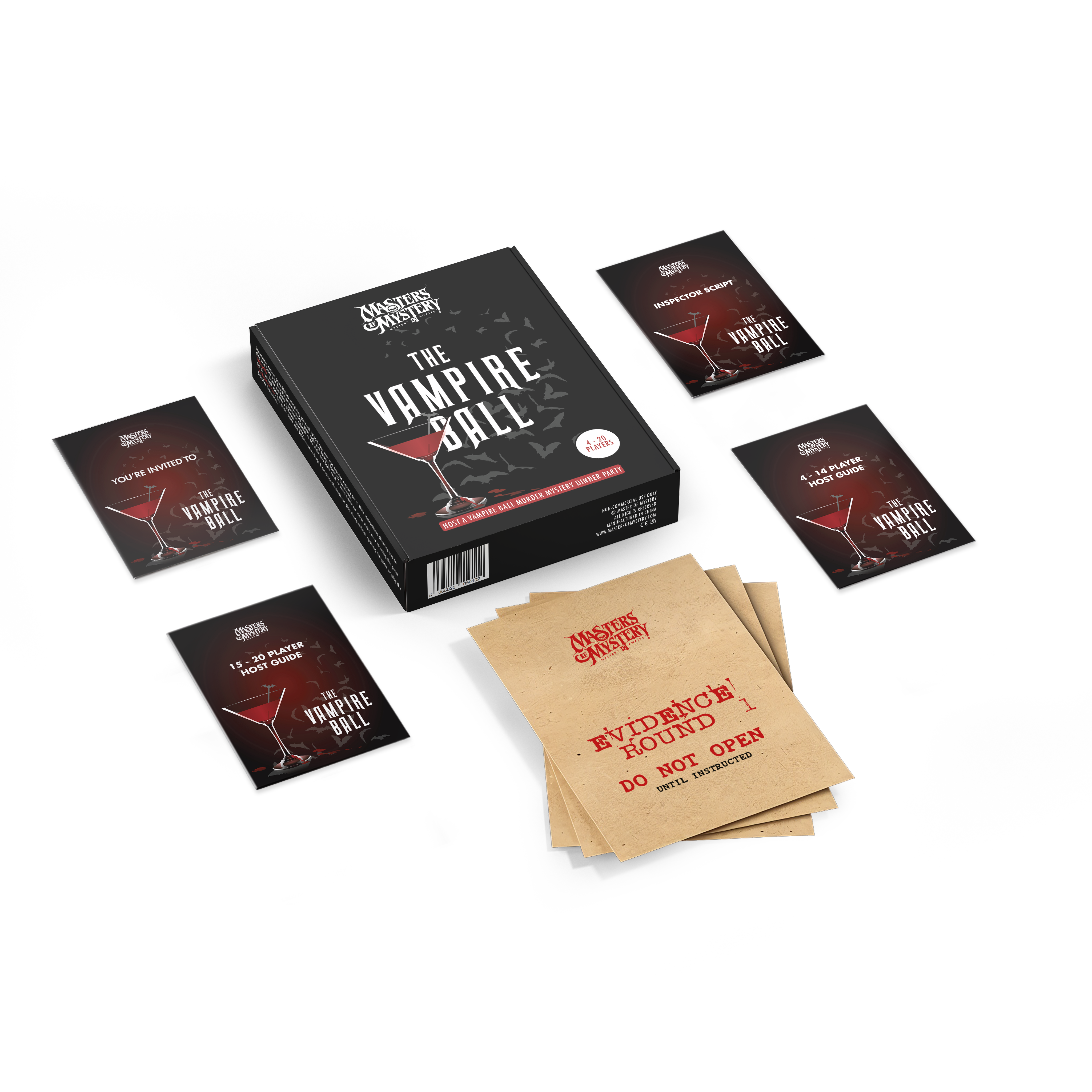 Wizarding Murder Mystery game box with contents