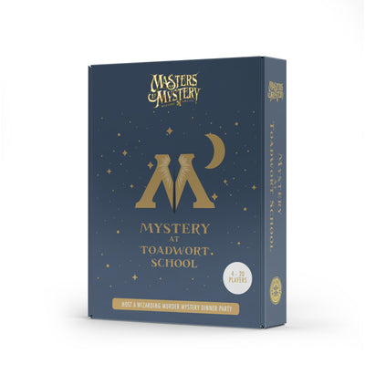 Wizarding murder mystery game box, spine