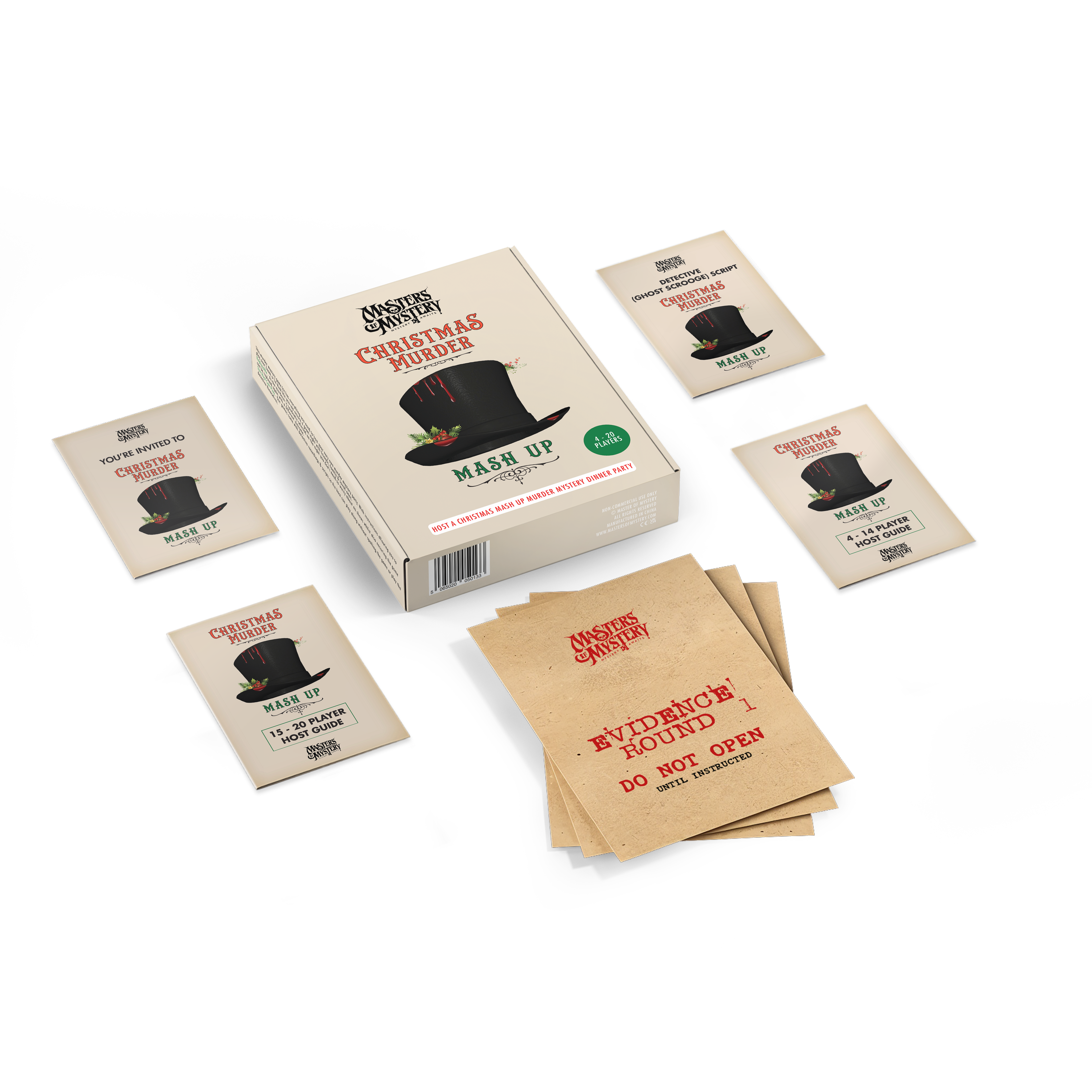 Xmas Mashup game box with contents