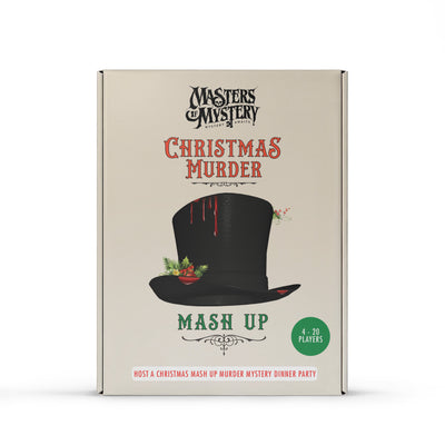 Xmas Mashup murder mystery game box, front