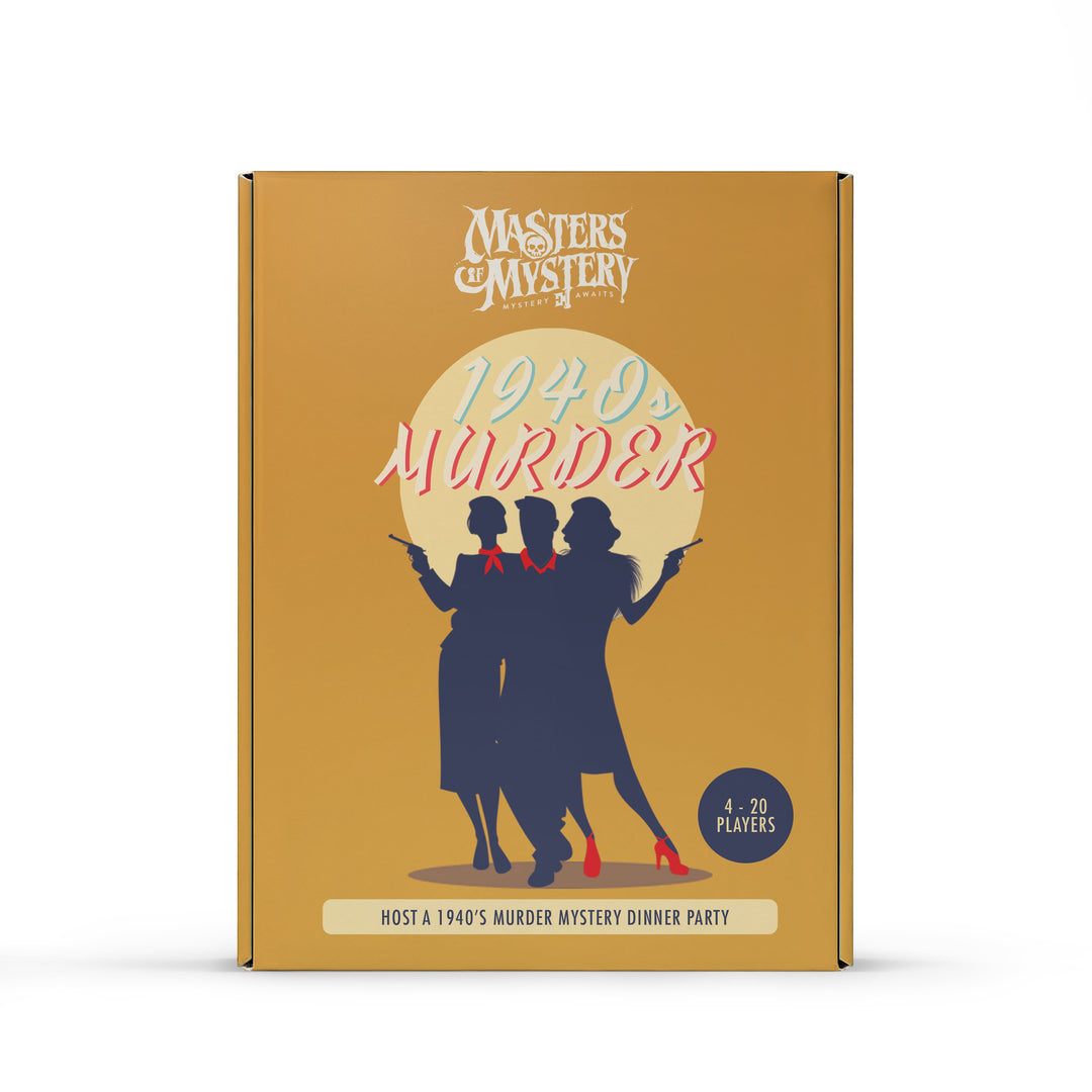 1940s Murder Mystery murder mystery game box, front