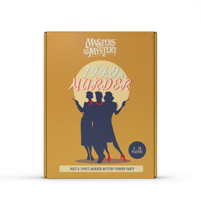 1940s Murder Mystery murder mystery game box, front