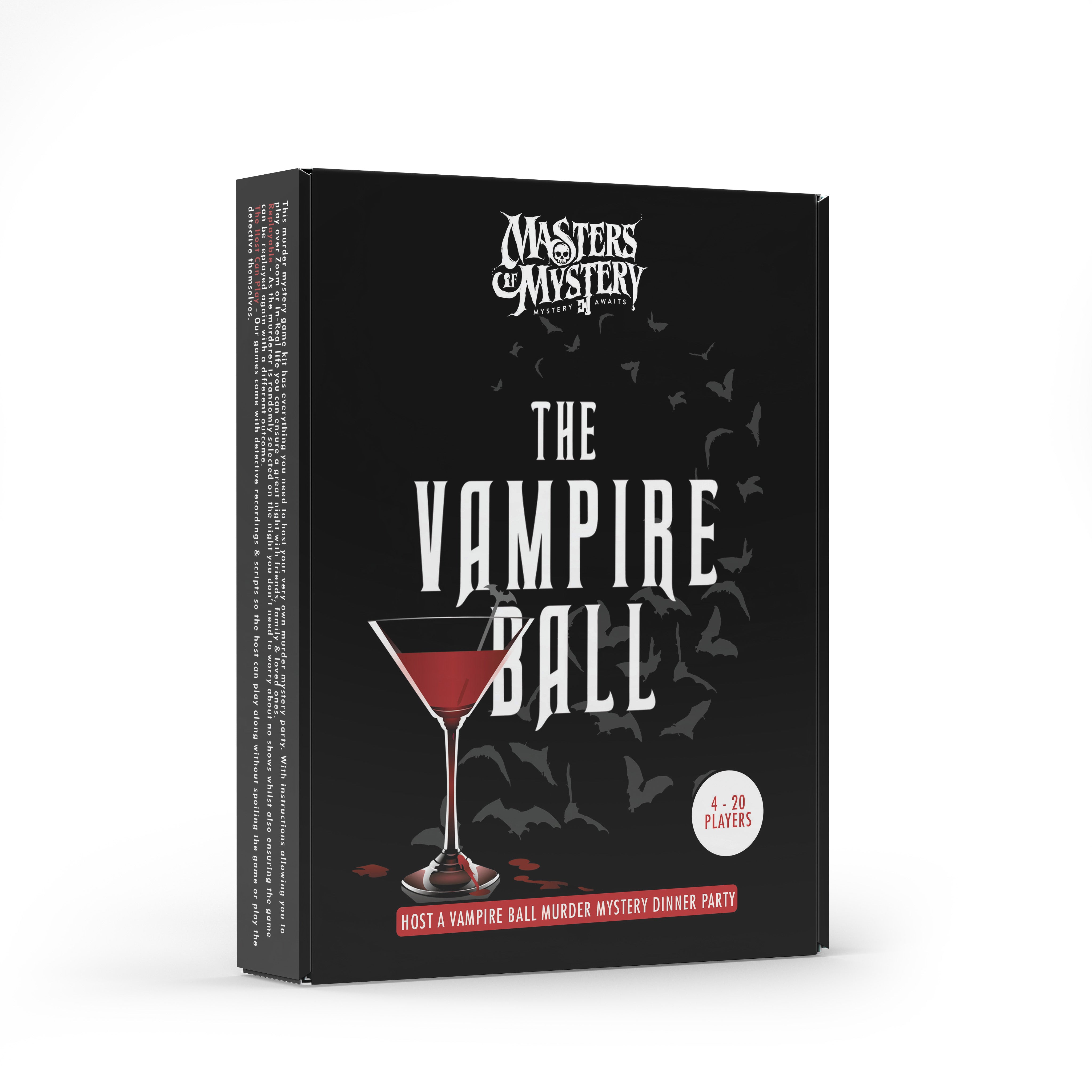 Vampire Ball game box, angled