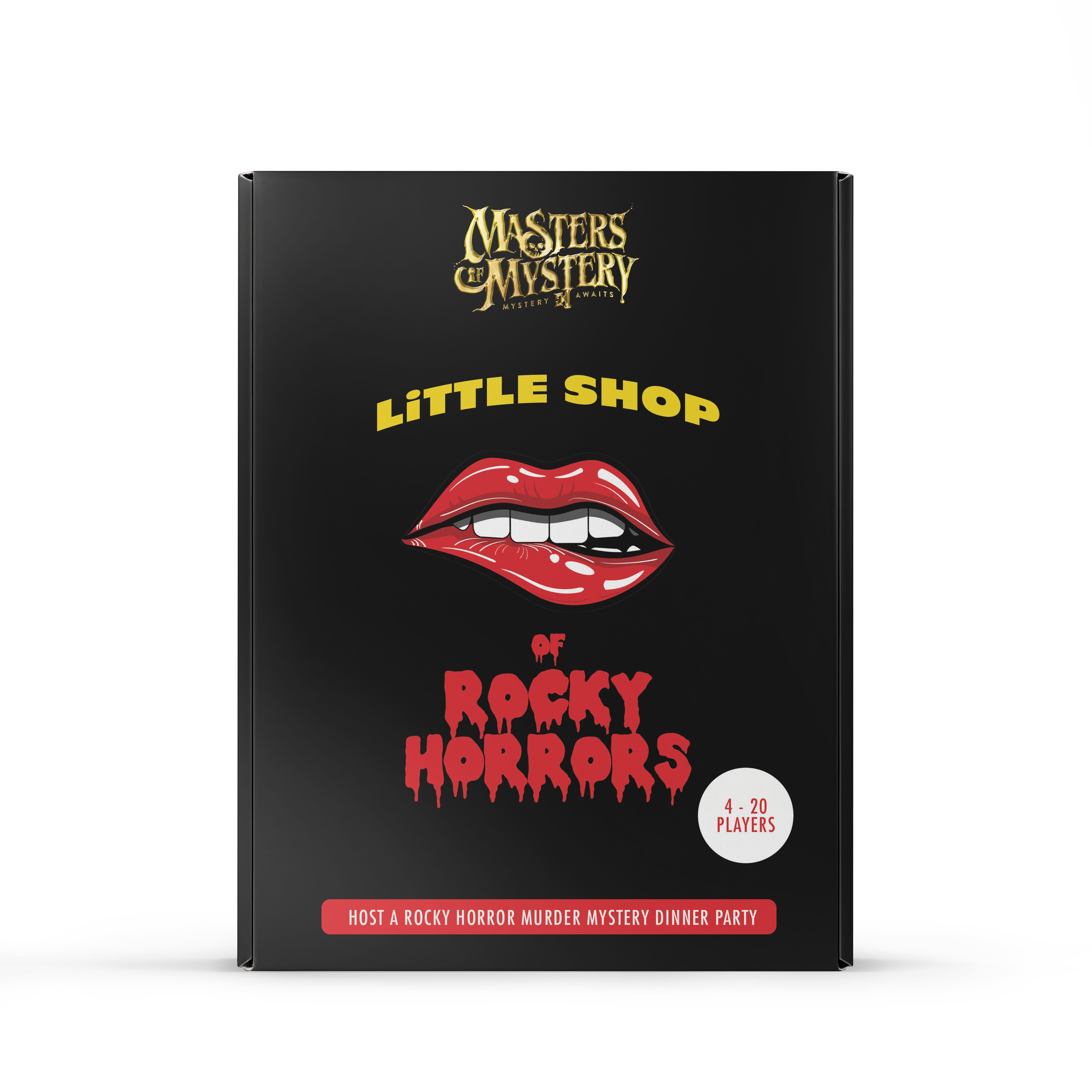 Little Shop of rocky horrors Murder Mystery game box, front