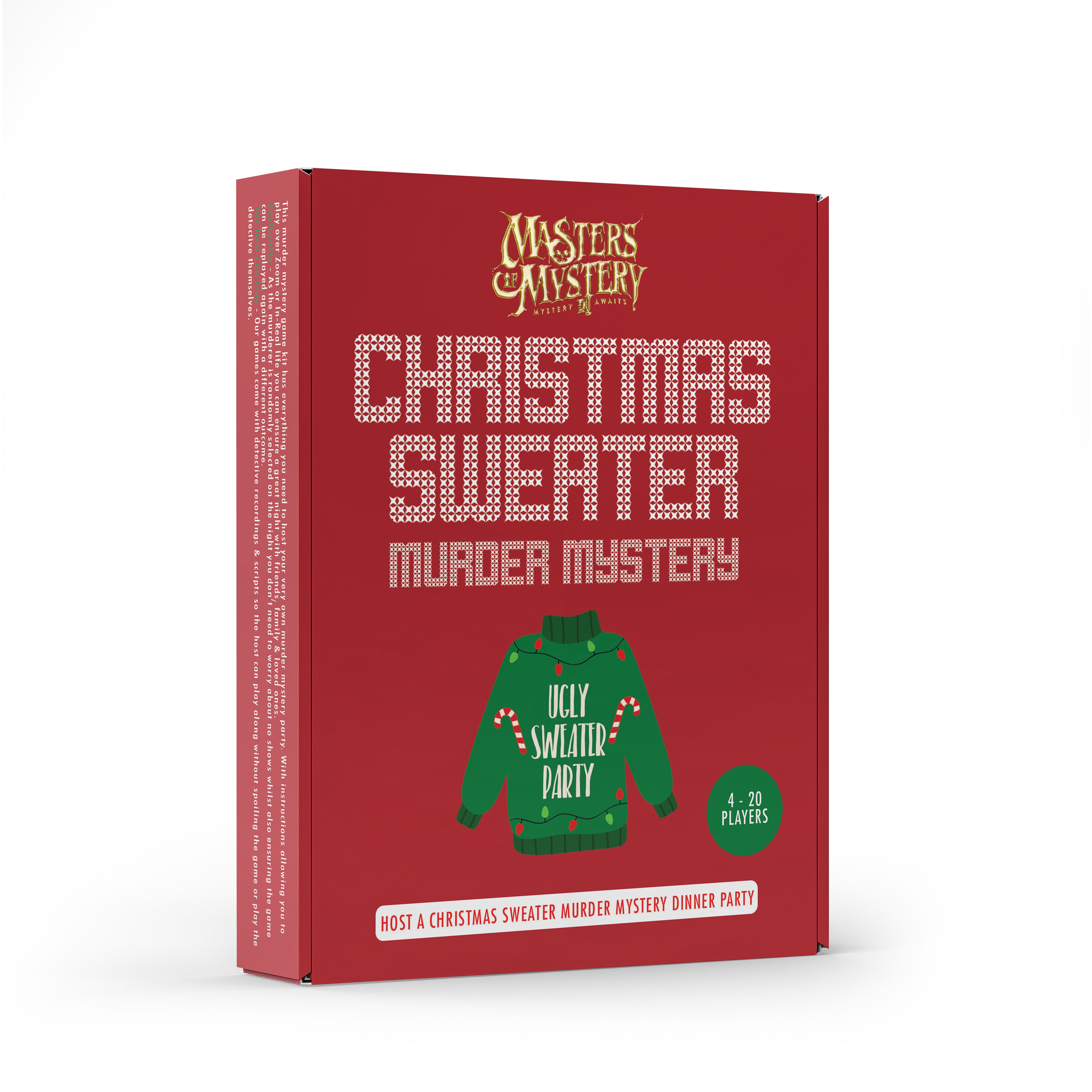 Xmas Sweater Party game box, angled
