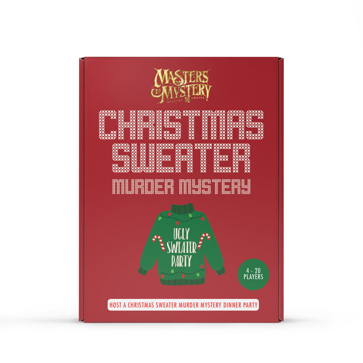 Xmas Sweater Party murder mystery game box, front