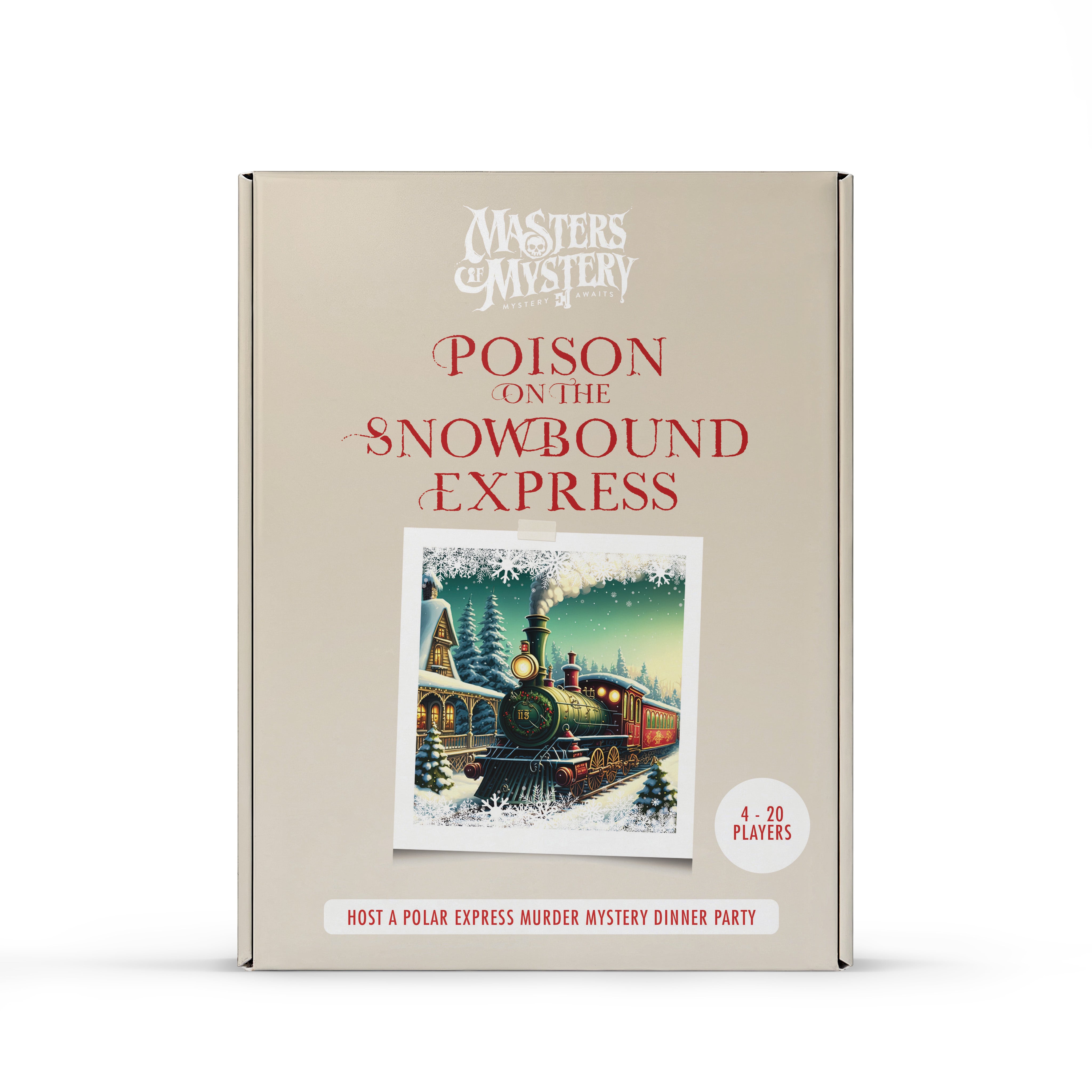 Polar Express Murder Mystery game box, front