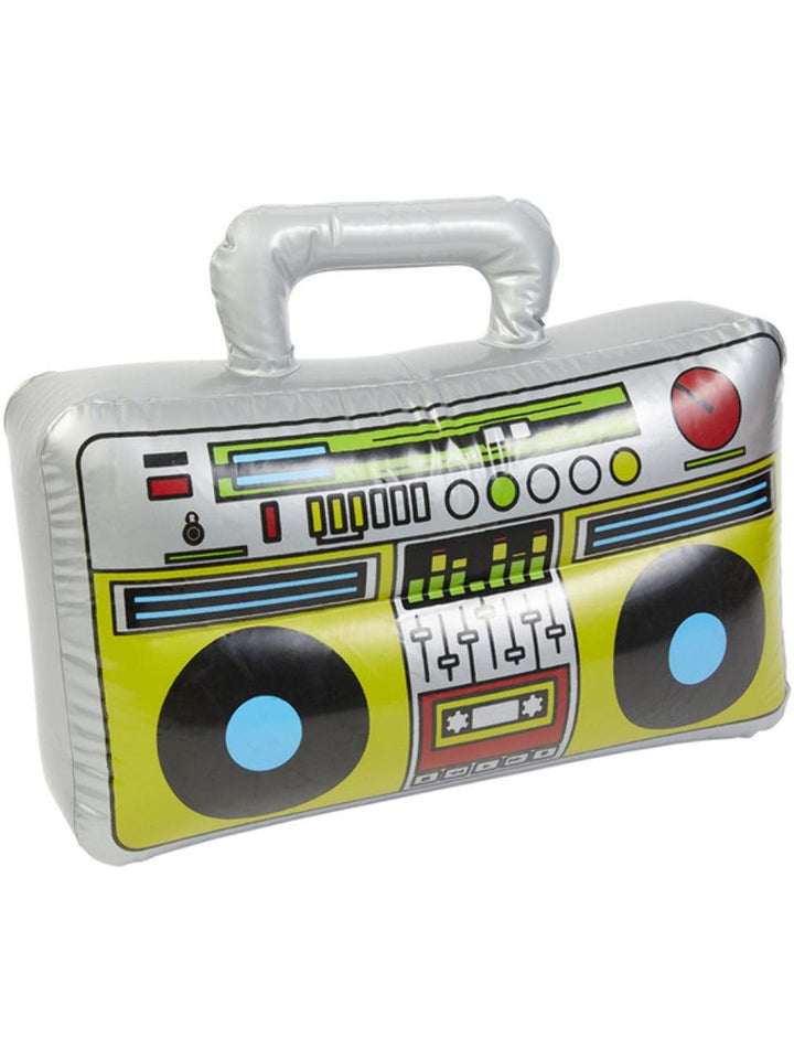 Inflatable Silver Boom Box Costume Accessory for Fancy Dress Parties